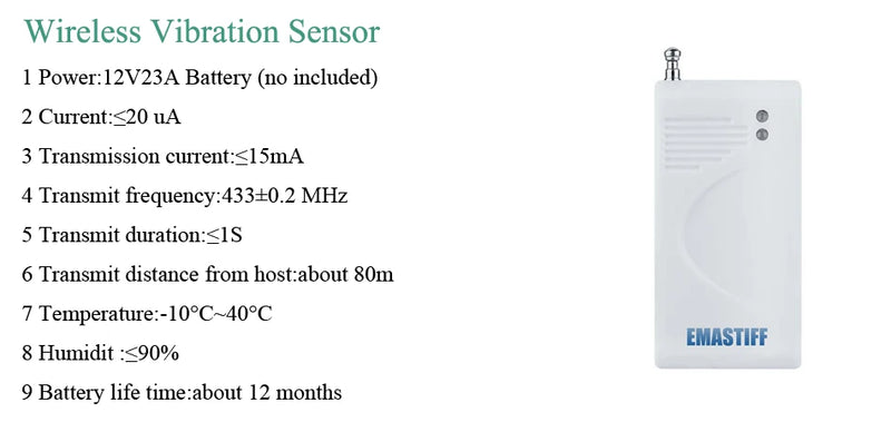 DIY W2B PG103 Alarm Sensor for Home Burglar Security 433MHz WiFi GSM Alarm System Wireless Tuya Smart House App Control - PST PS Tradings