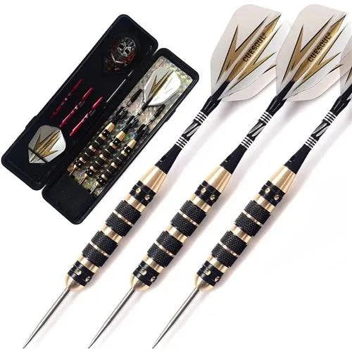 CUESOUL Professional Archer 20/23/26 Grams Steel Tip Darts -- Black Coating Brass Barrels - PST PS Tradings