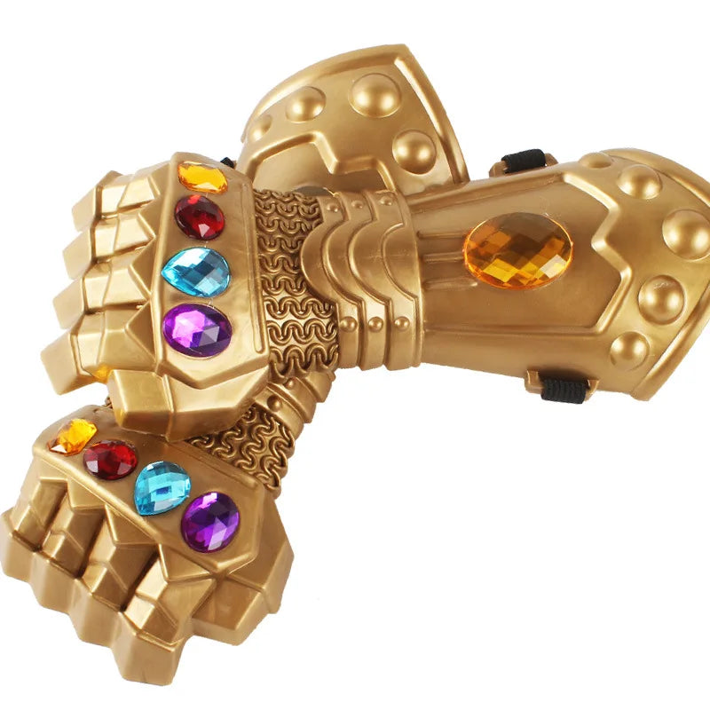 Infinity Gauntlet Cosplay Marvel Avengers 4 Thanos Mask Glove Action Figure Plastic Model Toy Brinquedo Halloween Gift