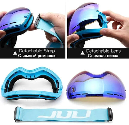 Ski Goggles,Winter Snow Sports Goggles with Anti-fog UV Protection for Men Women Youth Interchangeable Lens - Premium Goggles - Property & Safety Tradings