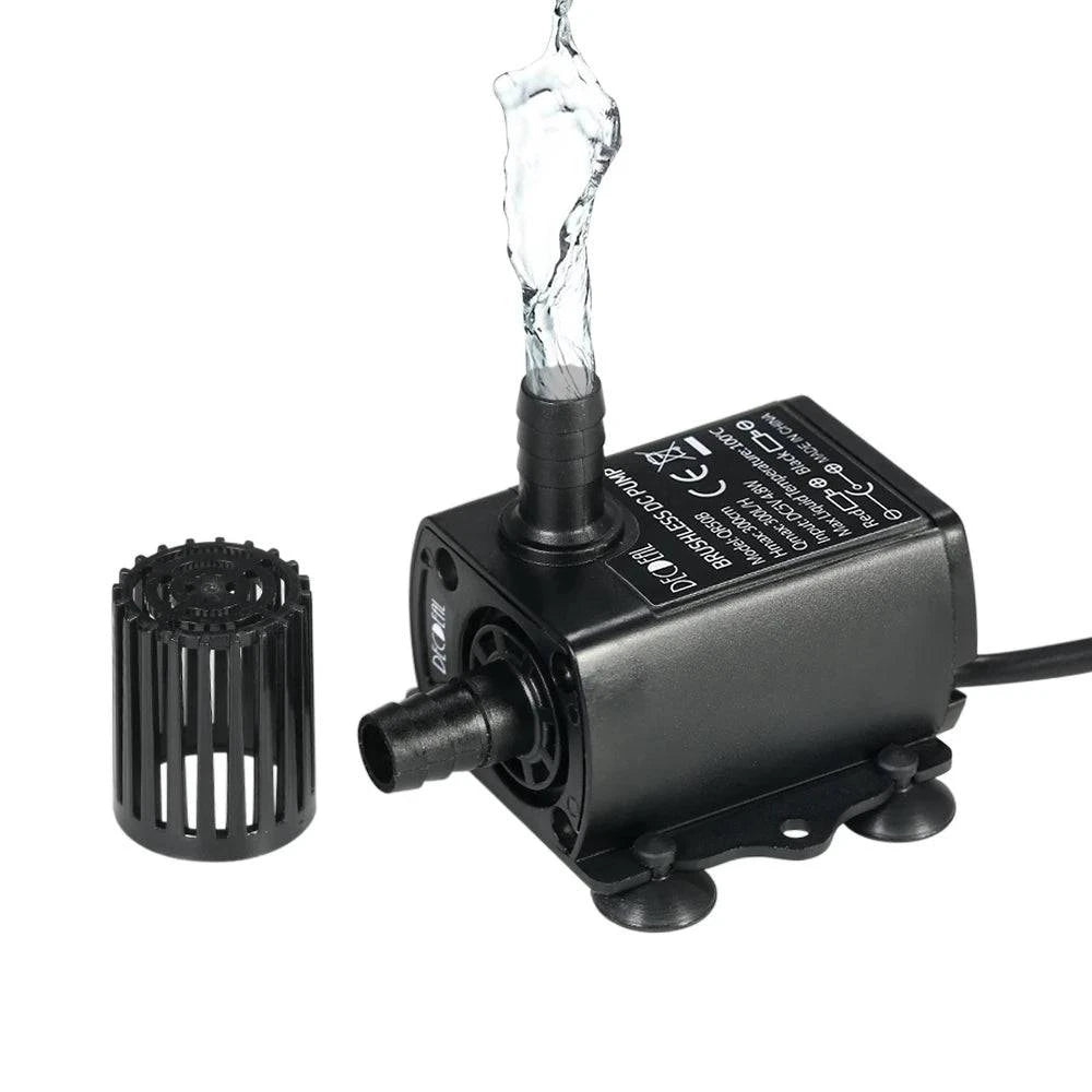 Mini USB Water Pump Ultra-quiet Brushless Submersible Fountain Aquarium Waterproof Circulating 300L/H Lift Water Pump 5V 4.8W - PST PS Tradings