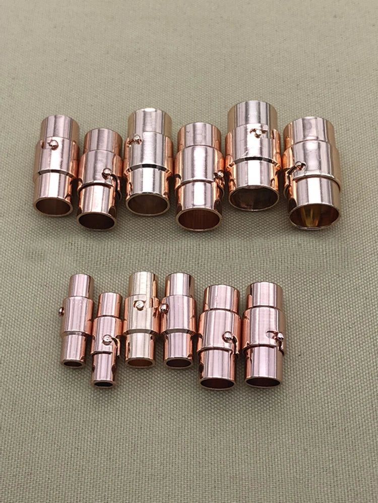 5Pcs 3/4/5/6/7/8/9/10MM Leather Cord End Cap/ Magnetic Clasp With Locking Mechanism,Connector For Bracelet Necklace Making - PST PS Tradings