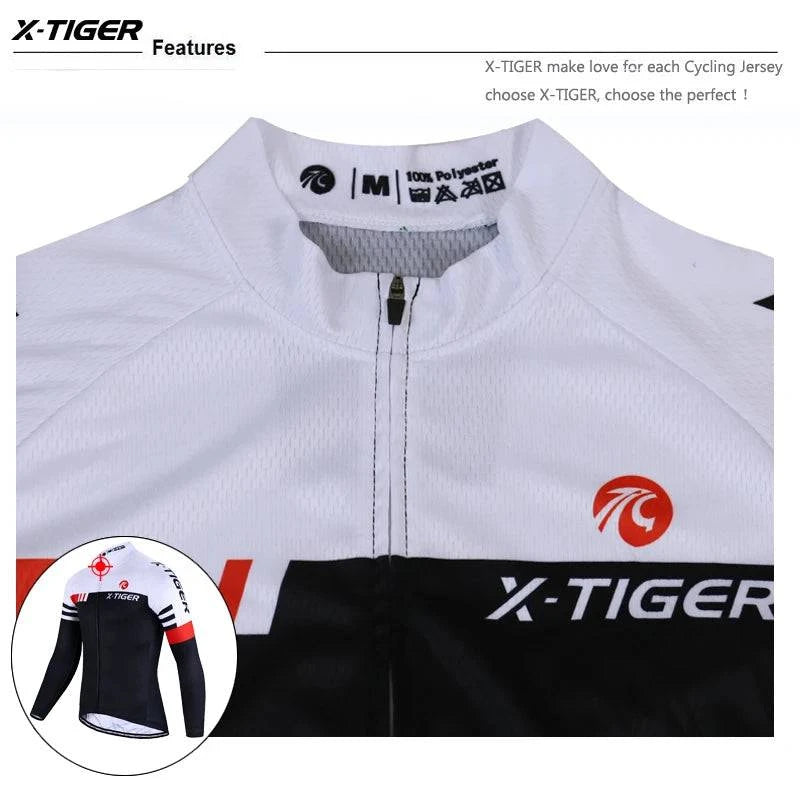 X-TIGER Top Quality Cycling Jersey Long Sleeve MTB Bicycle Cycling Clothing Mountain Bike Sportswear Cycling Clothes - Property & Safety Tradings