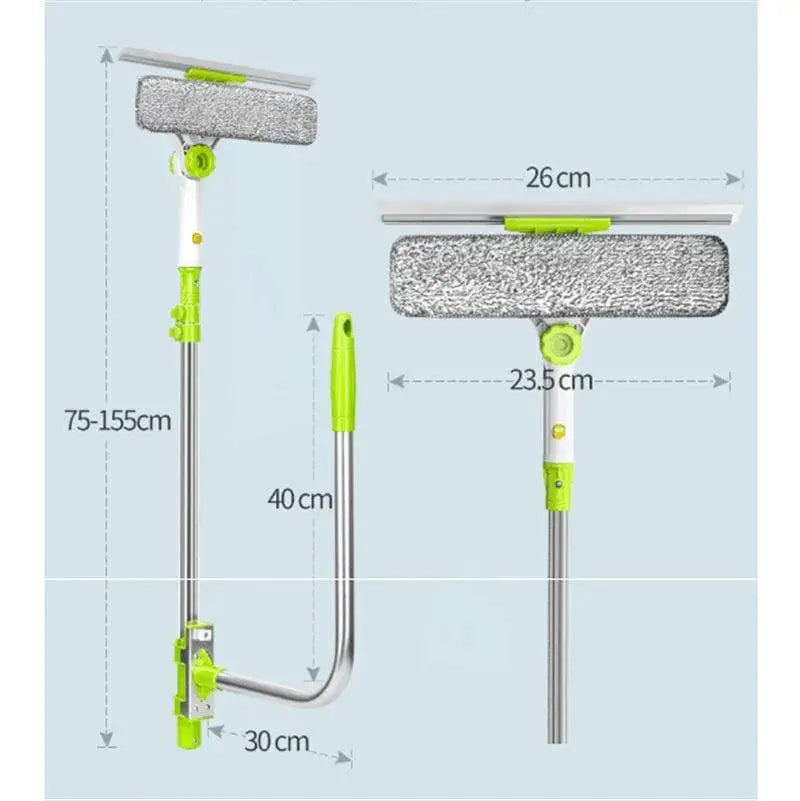 Eworld Hot Upgraded Telescopic High-rise Window Cleaning Glass Cleaner Brush For Washing Window Dust Brush Clean Windows Hobot - Property & Safety Tradings