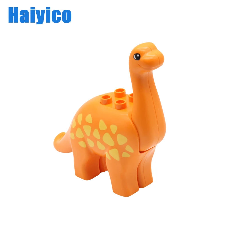 Education Assembly Big Building Blocks Jurassic Dinosaur Model Supplement Accessories Compatible Duploes Child Durable Toys Gift