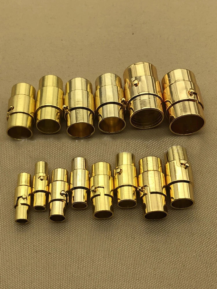 5Pcs 3/4/5/6/7/8/9/10MM Leather Cord End Cap/ Magnetic Clasp With Locking Mechanism,Connector For Bracelet Necklace Making - PST PS Tradings