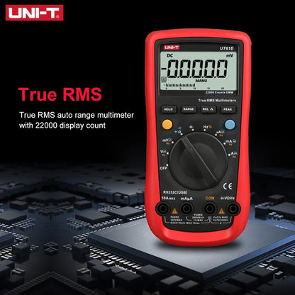 UNI-T UT61E Digital Multimeter Meter True RMS 1000V AC DC Multimeter Voltage Tester Relative Mode 22000 Counts High Reliability