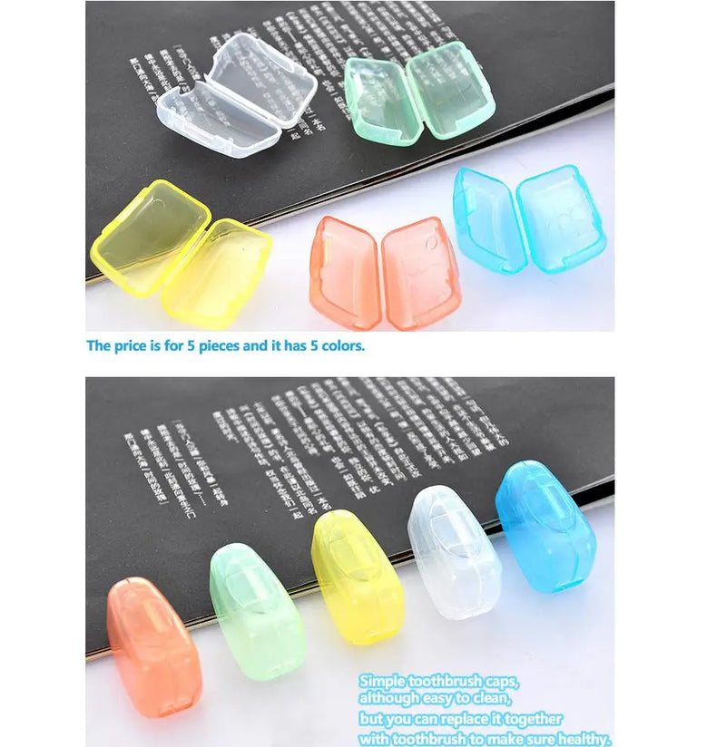 5Pcs/set Portable Toothbrush Cover Holder Travel Hiking Camping Brush Cap Case YKS Health Germproof Toothbrushes Protector - PST PS Tradings