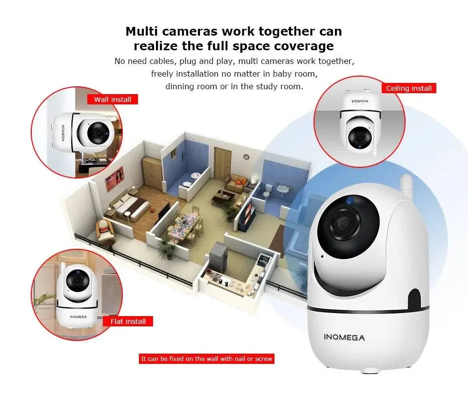 INQMEGA 1080P Cloud Wireless IP Camera Intelligent Auto Tracking Of Human Home Security Surveillance CCTV Network Mini Wifi Cam - Property & Safety Tradings