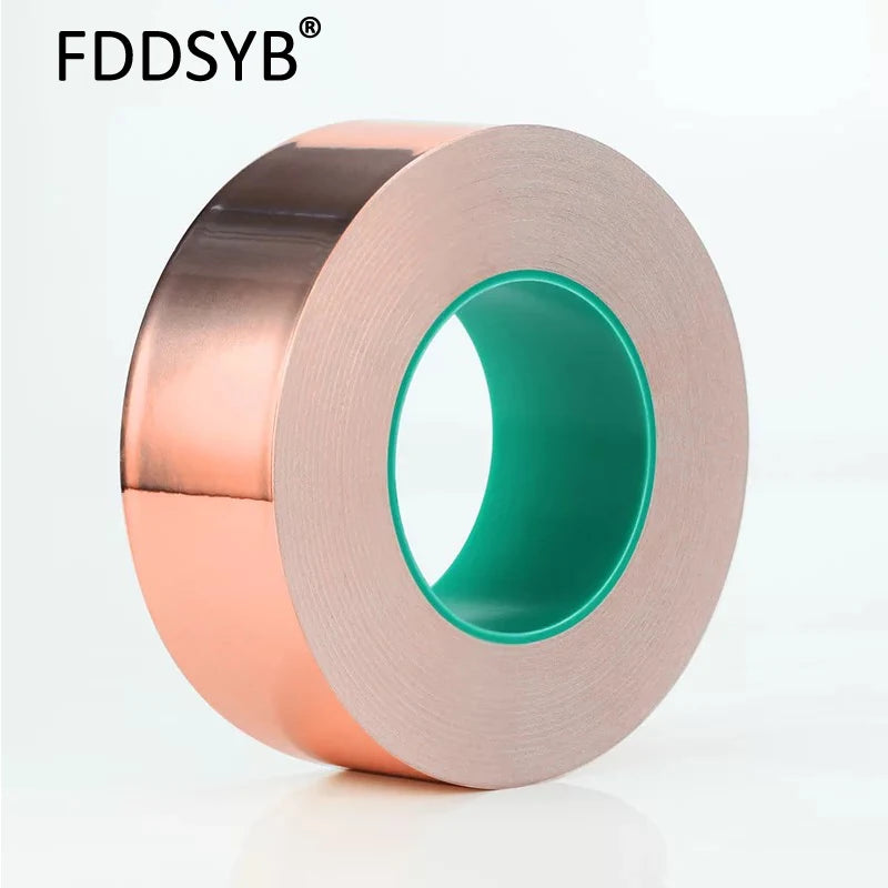 3~50mm *25M Double Sided Conduct Copper Foil Tape Mask Electromagnetic Shielding double side conductive copper foil tape - PST PS Tradings