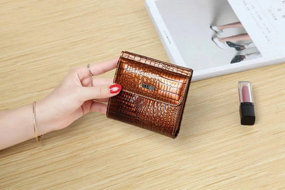 VICKAWEB Mini Wallet Women Genuine Leather Wallets Fashion Alligator Hasp Short Wallet Female Small Woman Wallets And Purses 209 - Property & Safety Tradings