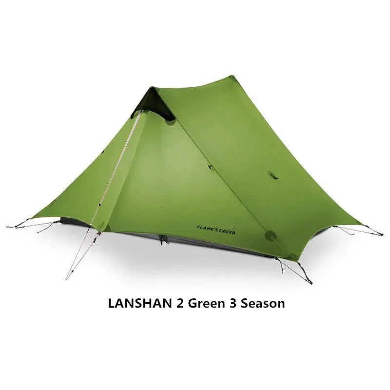 2021 FLAME'S CREED LanShan 2 Person Outdoor Ultralight Camping Tent 3 Season Professional 15D Silnylon Rodless Tent - Property & Safety Tradings