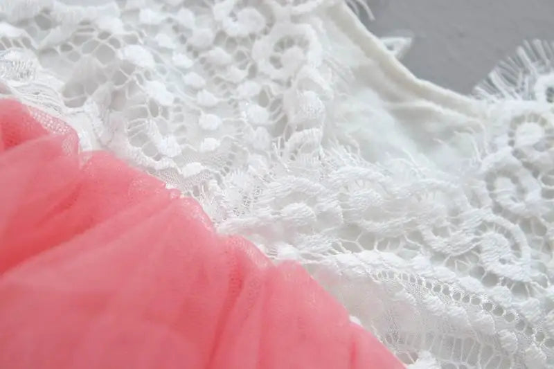 Summer Lace Girls Dress Gauze Kids Princess Dresses for Girl Vest Dress Party Dress Baby Clothes E16900 - PST PS Tradings