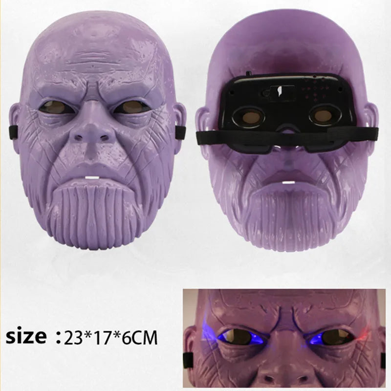 Infinity Gauntlet Cosplay Marvel Avengers 4 Thanos Mask Glove Action Figure Plastic Model Toy Brinquedo Halloween Gift