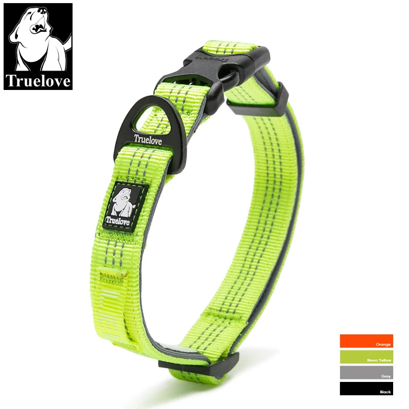 Truelove Dog Collars Set 3M Reflective Collar for Small Medium Large Dogs Puppy Adjustable Padded Soft Nylon Comfy Neck TLC5271 - PST PS Tradings