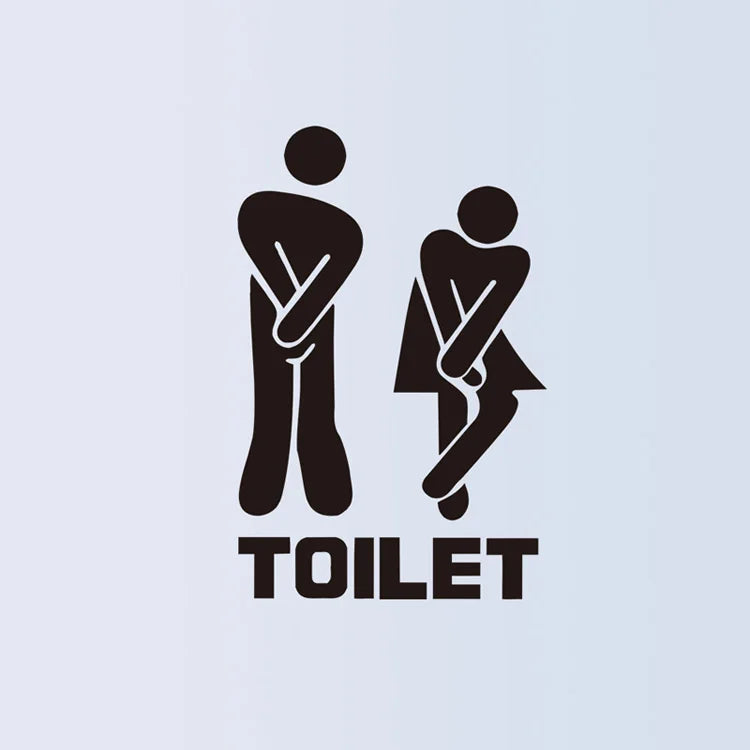 Creative Funny Toilet Wall/Door Stickers Bathroom Decoration Vinyl Home Decor Decals Waterproof Poster Wallpaper On The Wall - PST PS Tradings