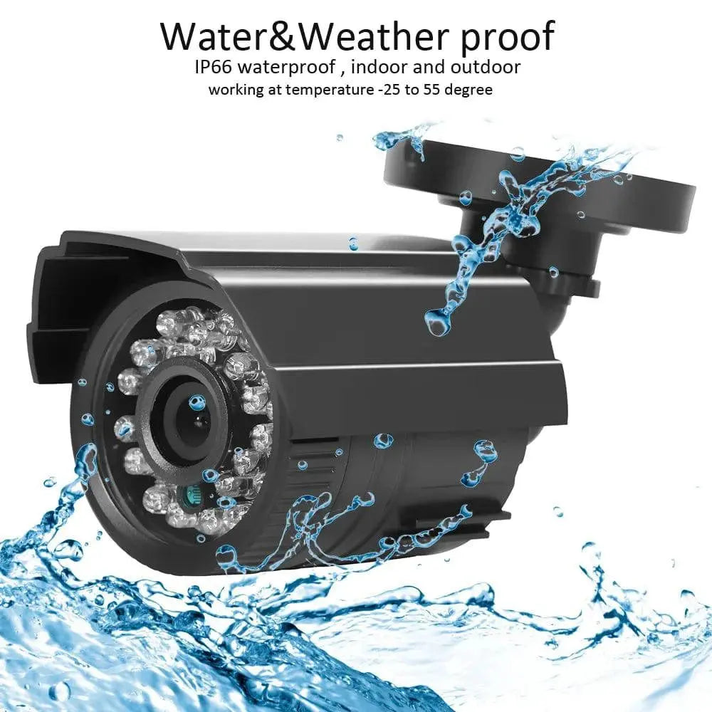 AZISHN CCTV Camera 800TVL/1000TVL  IR Cut Filter 24 Hour Day/Night Vision Video Outdoor Waterproof IR Bullet Surveillance Camera - Property & Safety Tradings