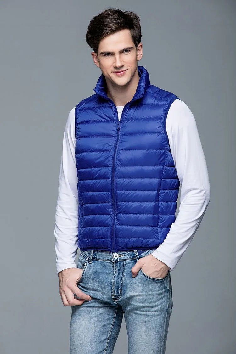 Spring Man 90% Duck Down Vest Ultra Light Jackets Men Fashion Sleeveless Outerwear Coat Autumn Winter Coat