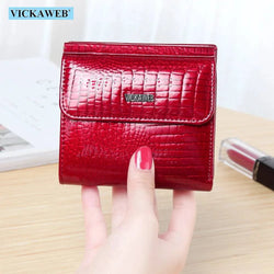 VICKAWEB Mini Wallet Women Genuine Leather Wallets Fashion Alligator Hasp Short Wallet Female Small Woman Wallets And Purses 209 - PST PS Tradings