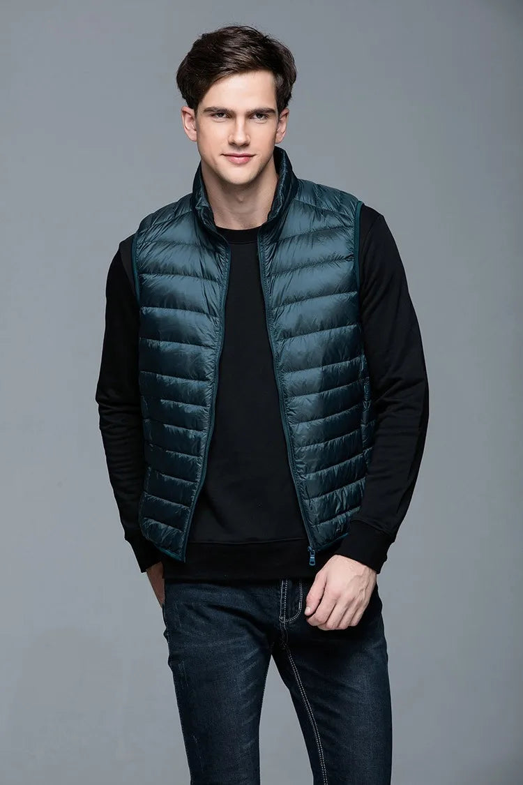 Spring Man 90% Duck Down Vest Ultra Light Jackets Men Fashion Sleeveless Outerwear Coat Autumn Winter Coat