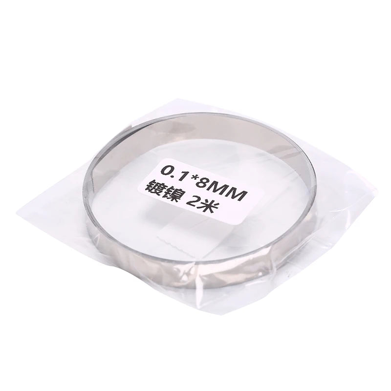 2M 8mm x 0.1/0.12/0.15 Nickel Plated Strip Tape For Li 18650 Battery Spot Welding Compatible For Spot Welder Machine