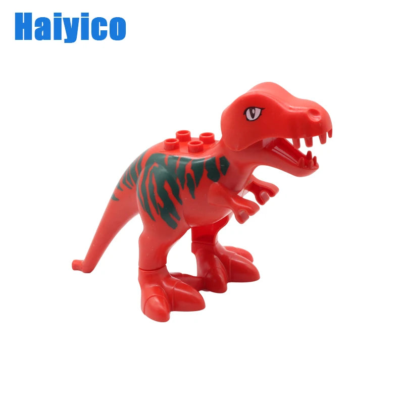 Education Assembly Big Building Blocks Jurassic Dinosaur Model Supplement Accessories Compatible Duploes Child Durable Toys Gift