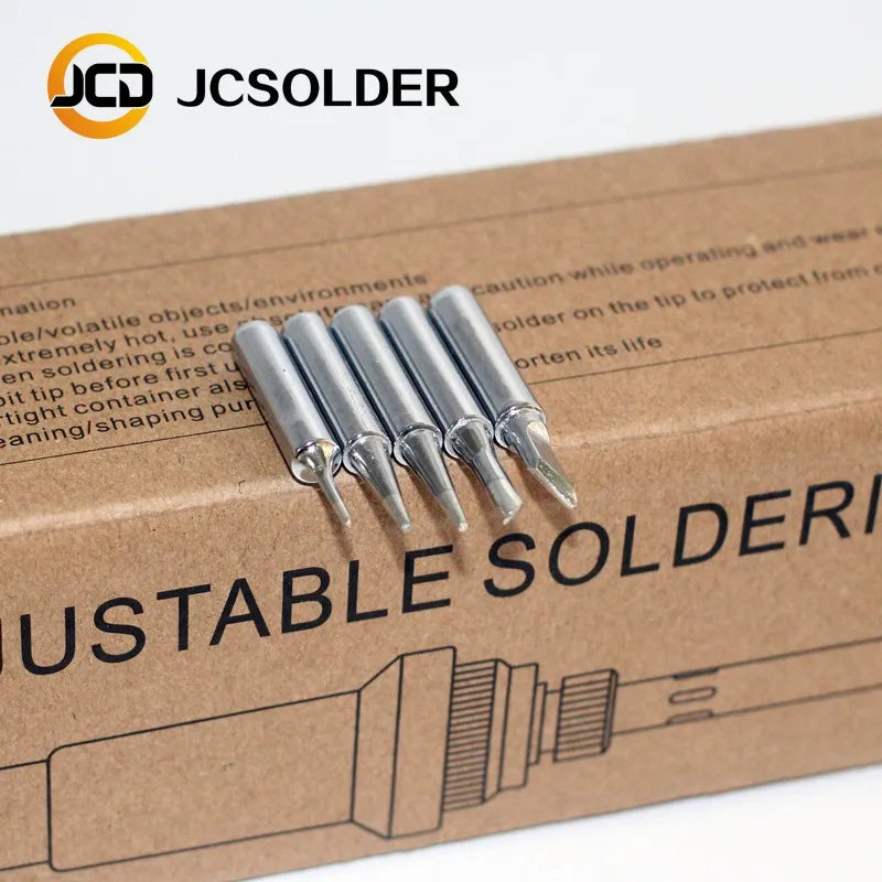 JCD 5pcs New Lead Free Soldering Iron Tips Replacement  For Soldering Repair Station and soldering iron kit