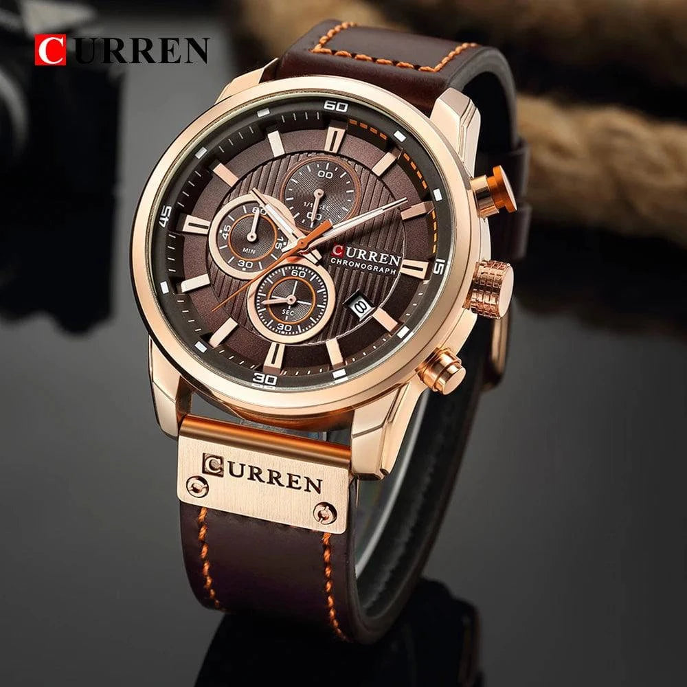 CURREN Fashion Date Quartz Men Watches Top Brand Luxury Male Clock Chronograph Sport Mens Wrist Watch Hodinky Relogio Masculino - Property & Safety Tradings