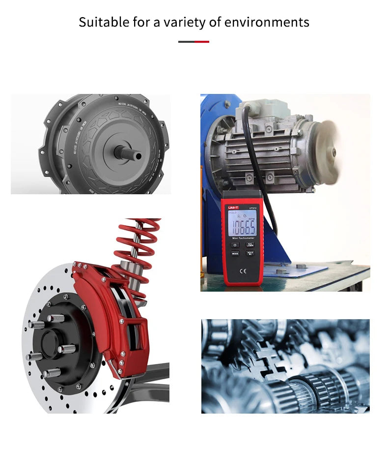UNI-T Mini Digital Laser Tachometer UT373 Non-Contact Tachometer RPM Range 10-99999RPM Tachometer Odometer Backlight