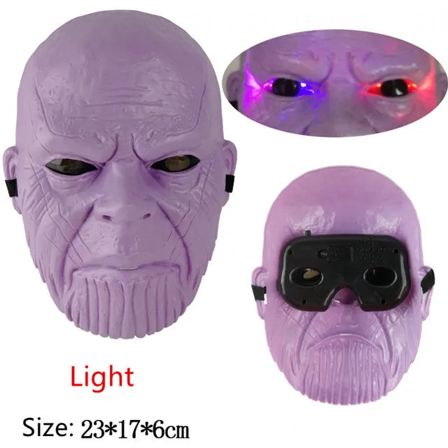 Infinity Gauntlet Cosplay Marvel Avengers 4 Thanos Mask Glove Action Figure Plastic Model Toy Brinquedo Halloween Gift