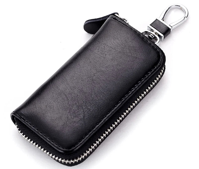 Cow Split Leather Men Women Key Holder House Keychain Bag Organizer Car Key Case Pouch Multifunctional Small Wallet Mini Purse - PST PS Tradings