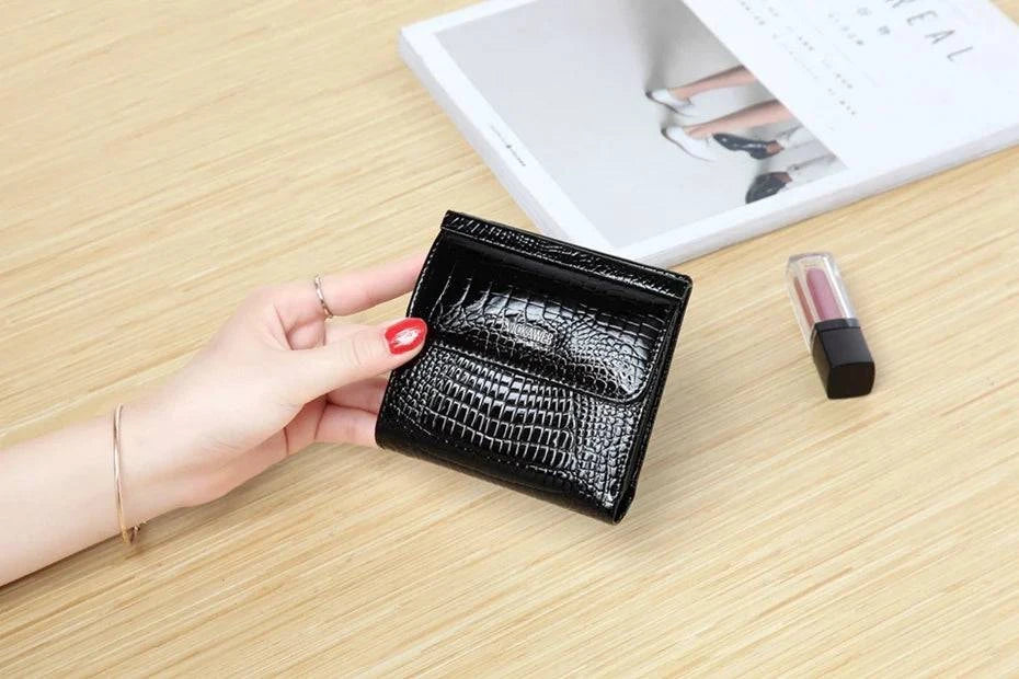 VICKAWEB Mini Wallet Women Genuine Leather Wallets Fashion Alligator Hasp Short Wallet Female Small Woman Wallets And Purses 209 - PST PS Tradings