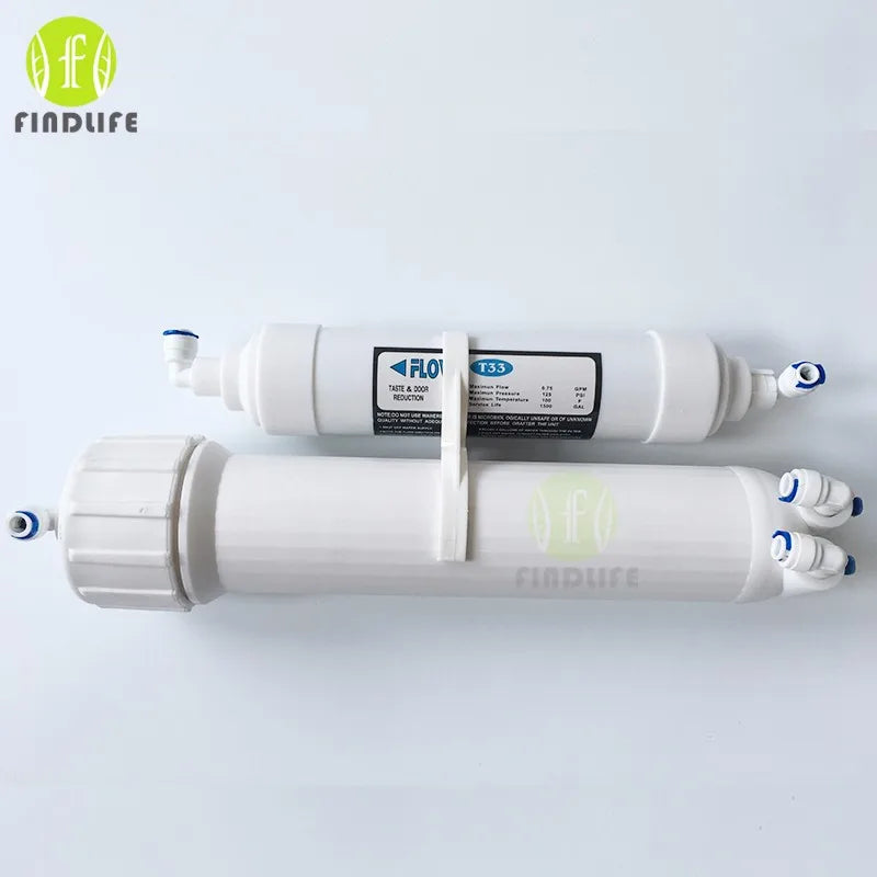 Quick connect 10 Inch T33 with 2pcs fitting Water Purifier INLINE COCONUT Carbon Post  WATER FILTER cartridge  REVERSE OSMOSIS - PST PS Tradings