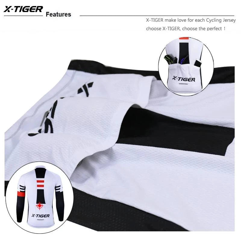 X-TIGER Top Quality Cycling Jersey Long Sleeve MTB Bicycle Cycling Clothing Mountain Bike Sportswear Cycling Clothes - Property & Safety Tradings