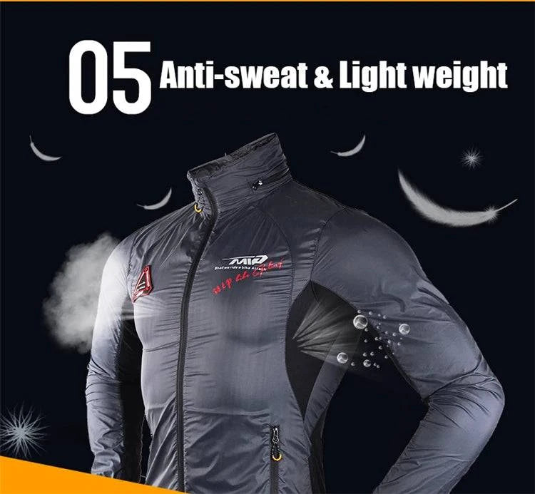 Ultra-light Hooded Bicycle Jacket Bike Windproof Coat Road MTB Cycling Wind Coat Long Sleeve Clothing Quick Dry Thin Jackets - Property & Safety Tradings