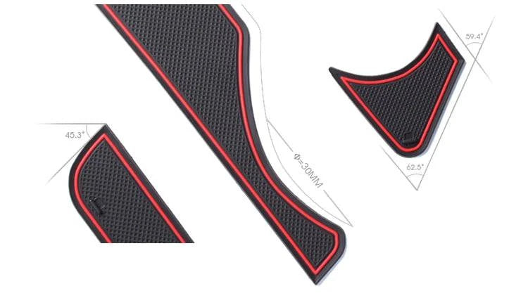 Anti-Slip Gate Slot Cup Mat for Hyundai Santa Fe 2013 - 2018 2017 2016 DM Maxcruz Grand SantaFe Car Accessories Mats Pad Rubber - PST PS Tradings