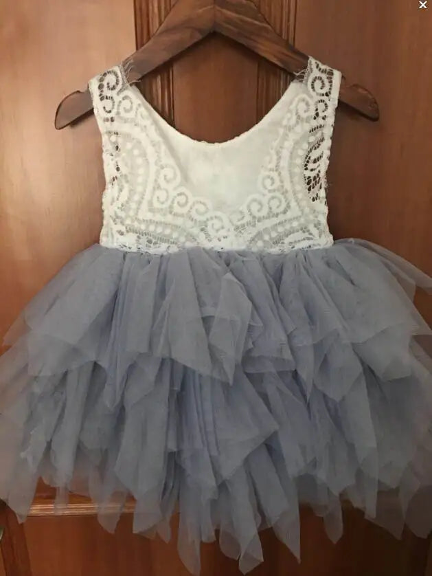 Summer Lace Girls Dress Gauze Kids Princess Dresses for Girl Vest Dress Party Dress Baby Clothes E16900 - PST PS Tradings