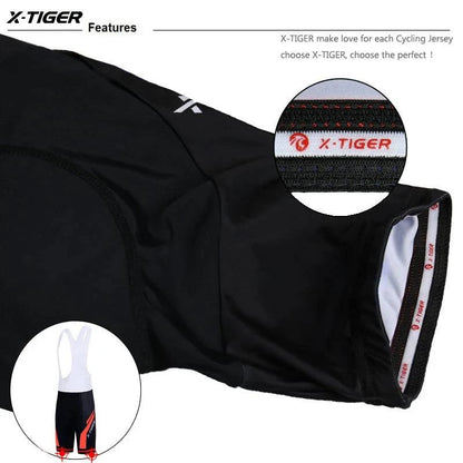 X-TIGER Men Cycling Shorts MTB Shockproof Bike Shorts Summer Breathable Bicycle Shorts With Coolmax 5D Gel Padded Bib Tights - PST PS Tradings