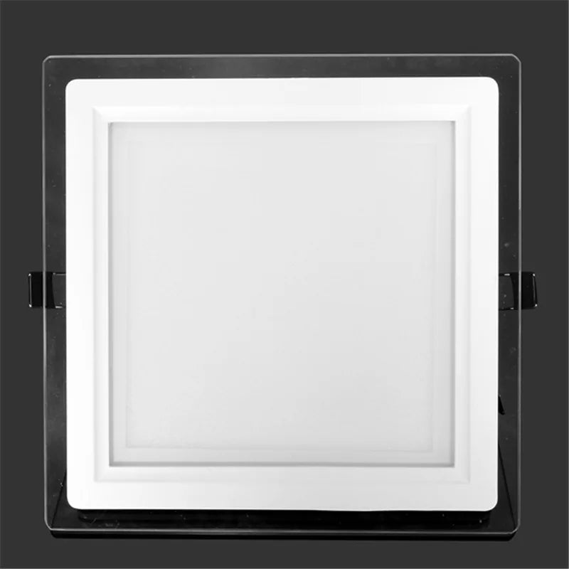 6W 9W 12W 18W 24W LED Panel Downlight Platz Glas Panel Lichter Decke Einbau Lampen LED Spot Licht AC85-265V Mit adapter