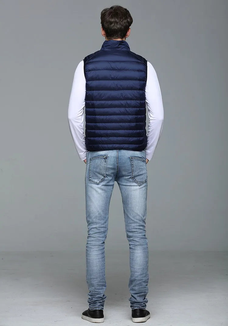 Spring Man 90% Duck Down Vest Ultra Light Jackets Men Fashion Sleeveless Outerwear Coat Autumn Winter Coat