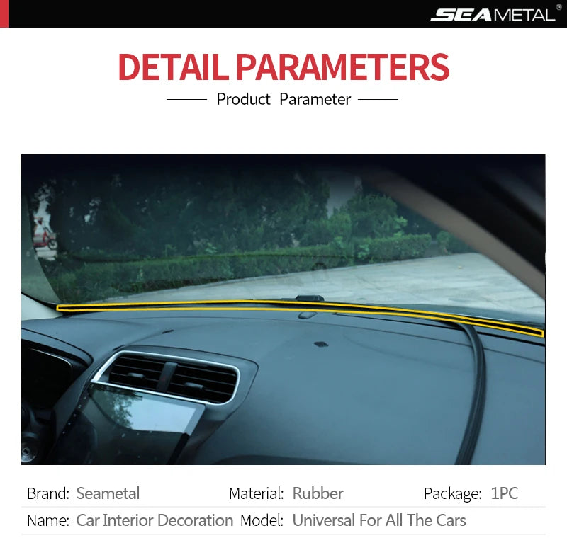 Car Sticker Dashboard Sealing Strip Noise Sound Insulation Rubber Strips Leakproof Weatherstrip Auto Anti Leak Strip Accessories - PST PS Tradings