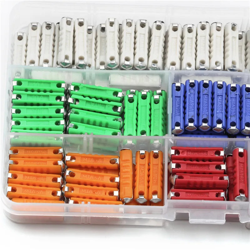 200PCS GBC European Automotive Fuse Set 5/8/10/16/30AMP 6mm Continental Car Blade Bakelite Auto Classic Car Fuse - PST PS Tradings