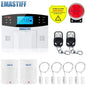 NEW Built-in antenna Door Gap Sensor PIR Motion Detector Wireless LCD GSM SIM card House security Alarm system Smoke Flash Siren - Property & Safety Tradings