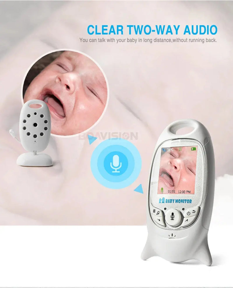 VB601 Video Baby Monitor Wireless 2.0'' LCD Babysitter 2 Way Talk Night Vision Temperature Security Nanny Camera 8 Lullabies - Property & Safety Tradings