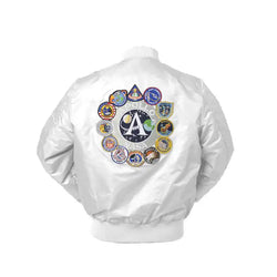 2023 New Autumn Apollo Thin 100th SPACE SHUTTLE MISSION Thin MA1 Bomber Hiphop US Air Force Pilot Flight College Jacket For Men