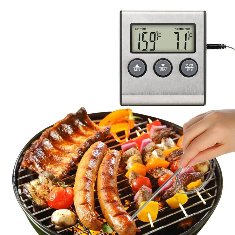 MOSEKO Digital Oven Thermometer Kitchen Food Cooking Meat BBQ Probe Thermometer With Timer Water Milk Temperature Cooking Tools - PST PS Tradings