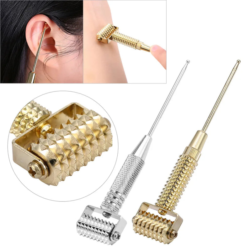 Face Massager Ear Acupoints Probe Acupuncture Points Needle Probe Facial Tightening Slimming Spring Roller Double Chin Removal