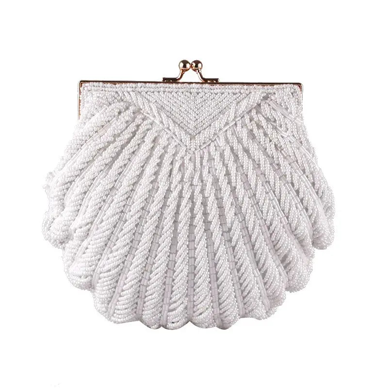 Evening Bags Women Clutch Evening Clutch Bags Wedding Bridal Handbag Pearl Beaded Fashion Shell Chain Party Bags LI-383 - Property & Safety Tradings