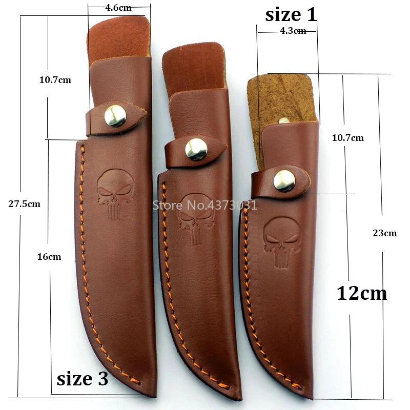 Top Quality Fixed Blade Straight Knife Holder Outdoor Tool Belt Loop Hunt Multi Holster Carry Sheath Leather Scabbard