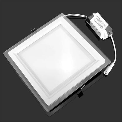 6W 9W 12W 18W 24W LED Panel Downlight Platz Glas Panel Lichter Decke Einbau Lampen LED Spot Licht AC85-265V Mit adapter